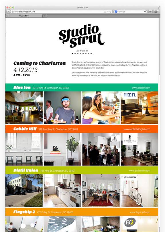Studio Strut site designed by Blue Ion