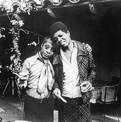 With writer James Baldwin