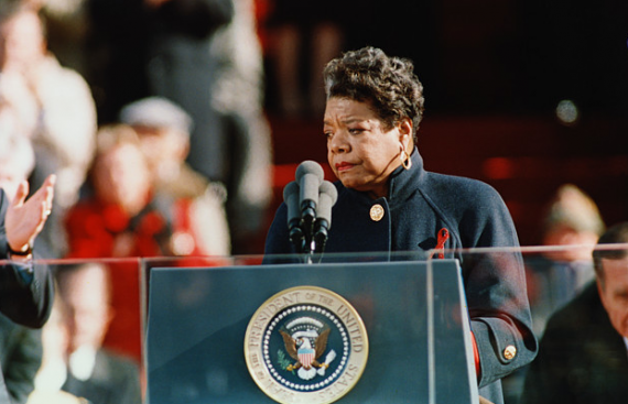 Speaking at the 1993 Presidential Inauguration