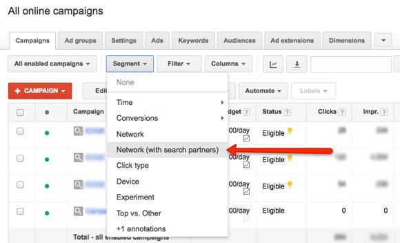 adwords search networks
