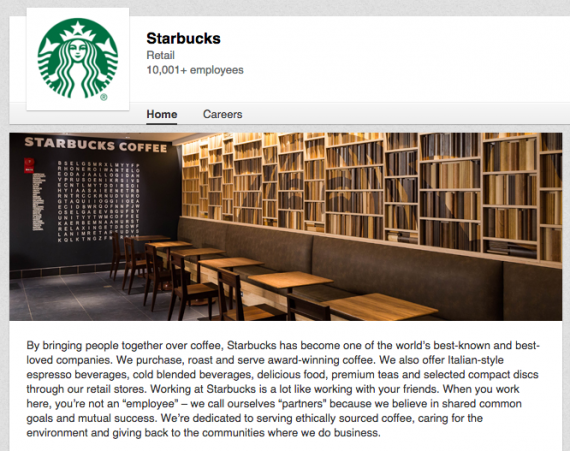 Starbucks LinkedIn Profile