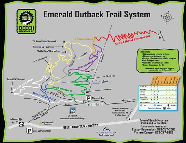 Emerald Outback Trail Map